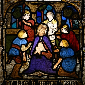 Stained Glass Panel with the Mocking of Jesus