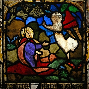 Stained Glass Panel with Jesus in the Garden of Gethsemane