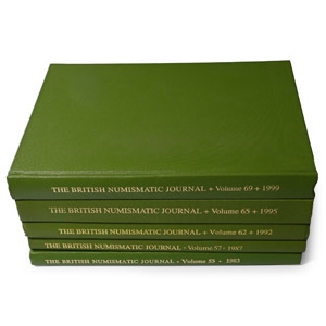 The British Numismatic Journal, Volumes 53, 57, 62, 65 & 69 - 5 Titles