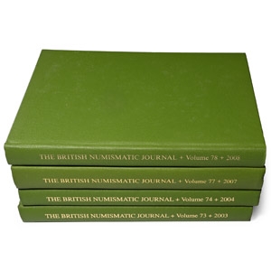 The British Numismatic Journal, Volumes 73, 74, 77 & 78 - 4 Titles