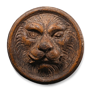 Renaissance Wood Lion Face Plaque