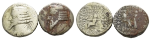 Group of Two [2] AR Tetradrachms of Kings of Parthia.