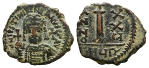 Justinian I AE 10 Nummi or Decanummium.
