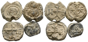 Group of Four [4] PB Byzantine Seals.