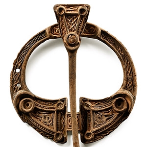 The Powys Hiberno-Norse Viking Gilt Bronze Pseudo-Penannular Brooch
