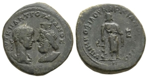 Gordian III AE Pentassarion or 5 Assaria of Marcianopolis, Moesia Inferior.