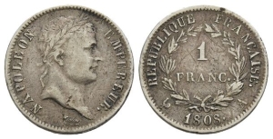 France. Napoleon AR Franc.