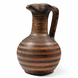 Greek Terracotta Geometric Jug with Handle