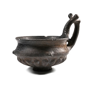 Villanovan Impasto Kyathos with Zoomorphic Handle
