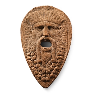 Romano-British Votive Terracotta Mask of Silenus