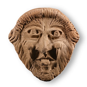Greek Terracotta Face of a Gorgoneion