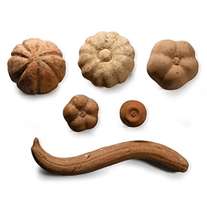 Greek Terracotta Model Fruit and Vegetable Group