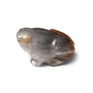 Mesopotamian Blue Agate Frog Amulet
