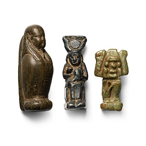 Egyptian Stone and Faience Amulet Group