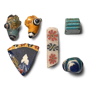 Roman Glass Inlay, Bead and Fragment Group