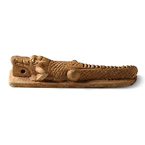 Egyptian Faience Crocodile Amulet