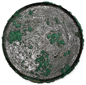 Greek Bronze Mirror with Floral Pattern
