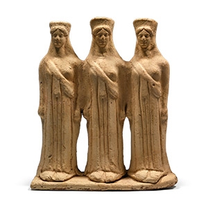Greek Terracotta Triple Kore