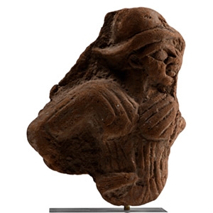 Roman Terracotta Plaque with Helmetted Figure