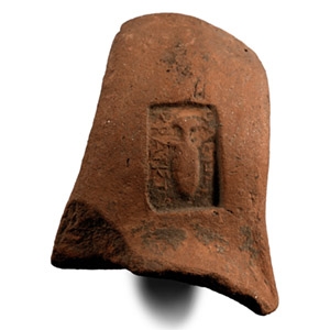 Roman Terracotta Amphora Handle with Stamp