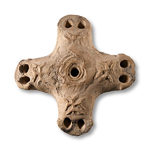 Byzantine Quadruple-Spouted Terracotta Oil Lamp