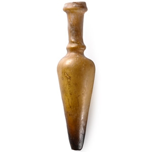 Roman Amber Glass Bottle