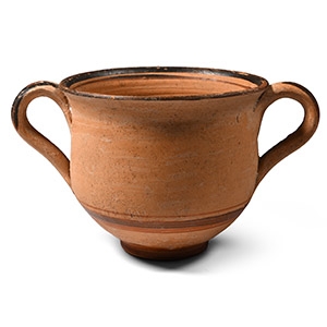 Daunian Terracotta Twin-Handled Cup