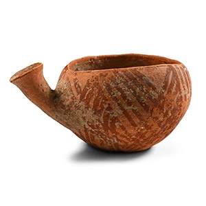 Amlash Painted Terracotta Vessel with Spout