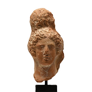 Greek Terracotta Head of a Goddess