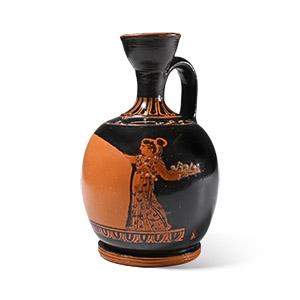 Greek Attic Red-Figure Squat Lekythos Attributed to the Meidian Painter