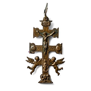 Caravaca de la Cruz Bronze Cross Pendant