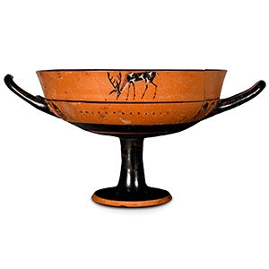 Greek Archaic Black-Figure Kylix with Inscriptions