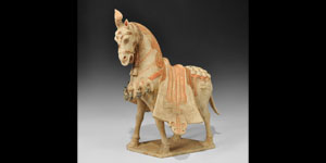 Ceramic Horse with Bells Figurine
