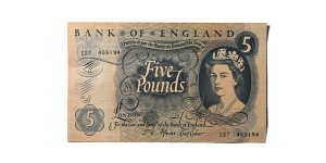 Great Britain. England, Five Pounds Banknote.