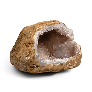 Miniature Amethyst Crystal Cave in Display Case