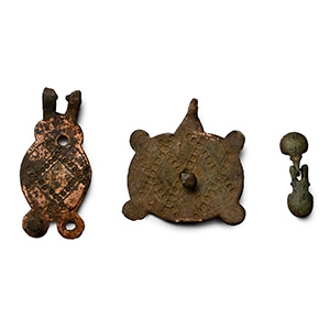 Medieval Knights Bronze Horse Harness Pendant Group