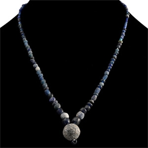 Roman and Other Blue Glass Bead Necklace String