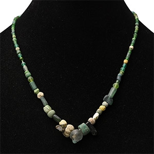 Roman Green Glass Bead Necklace String