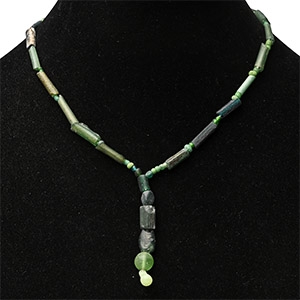 Roman Green Glass Bead Necklace String