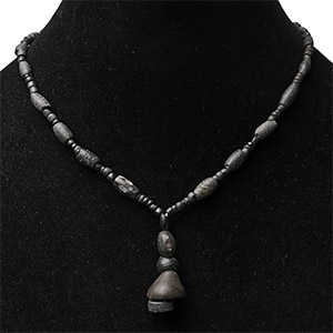 Roman Black Glass Bead Necklace String