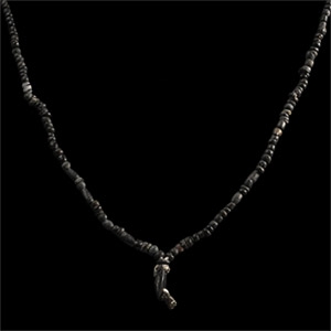 Roman Black Glass Bead Necklace String