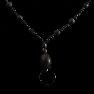 Roman Black Glass Bead Necklace String