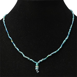 Achaemenid Light Blue Glass Bead Necklace String