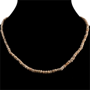 Western Asiatic White Stone Bead Necklace String