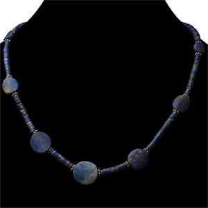 Western Asiatic Lapis Lazuli Bead Necklace String