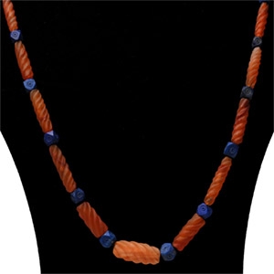 Lapis Lazuli and Carnelian Bead Necklace String