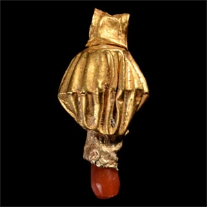 Roman Gold and Glass Pendant