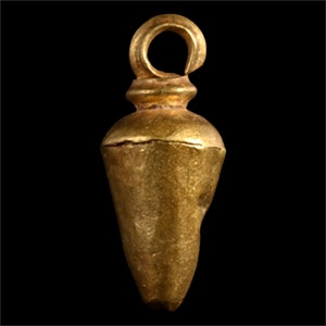 Late Roman Gold Teardrop Pendant