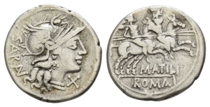 M. Atilius Saranus AR Denarius.