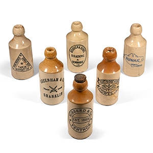 Antique Isle of Wight Ginger Beer Bottle Collection